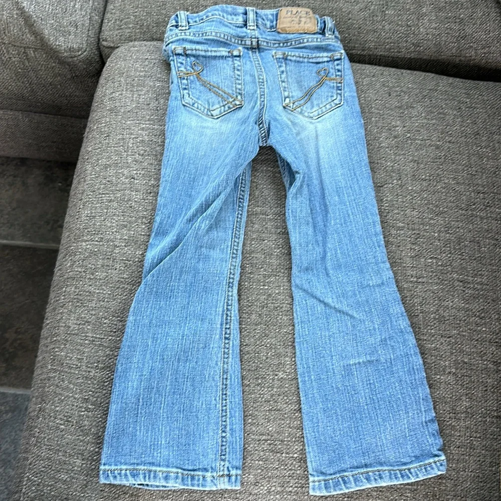 Children’s Place Bootcut Stretch Girls Denim Blue Light wash Jeans Size 5